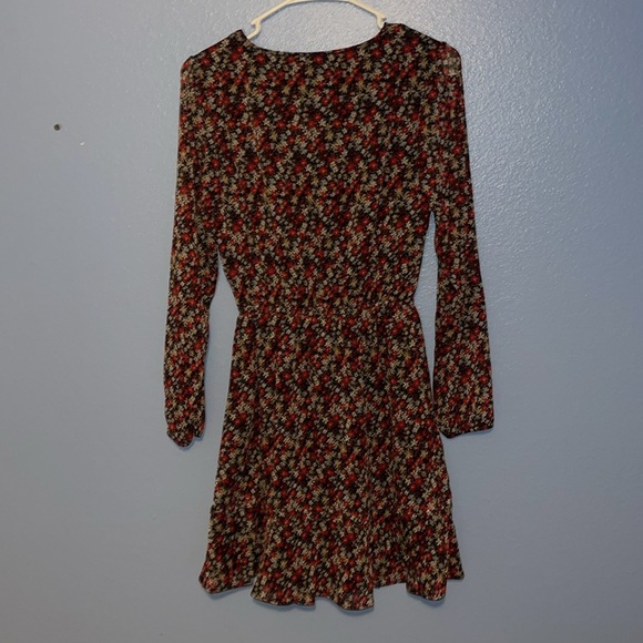 LOFT Sheer Overlay Ruffle Flowy Floral Dress - size XS - NWT. H - Picture 6 of 8